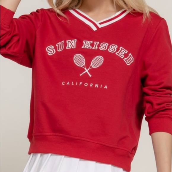 Active USA Red Sun Kissed Sweatshirt - Picture 1 of 3
